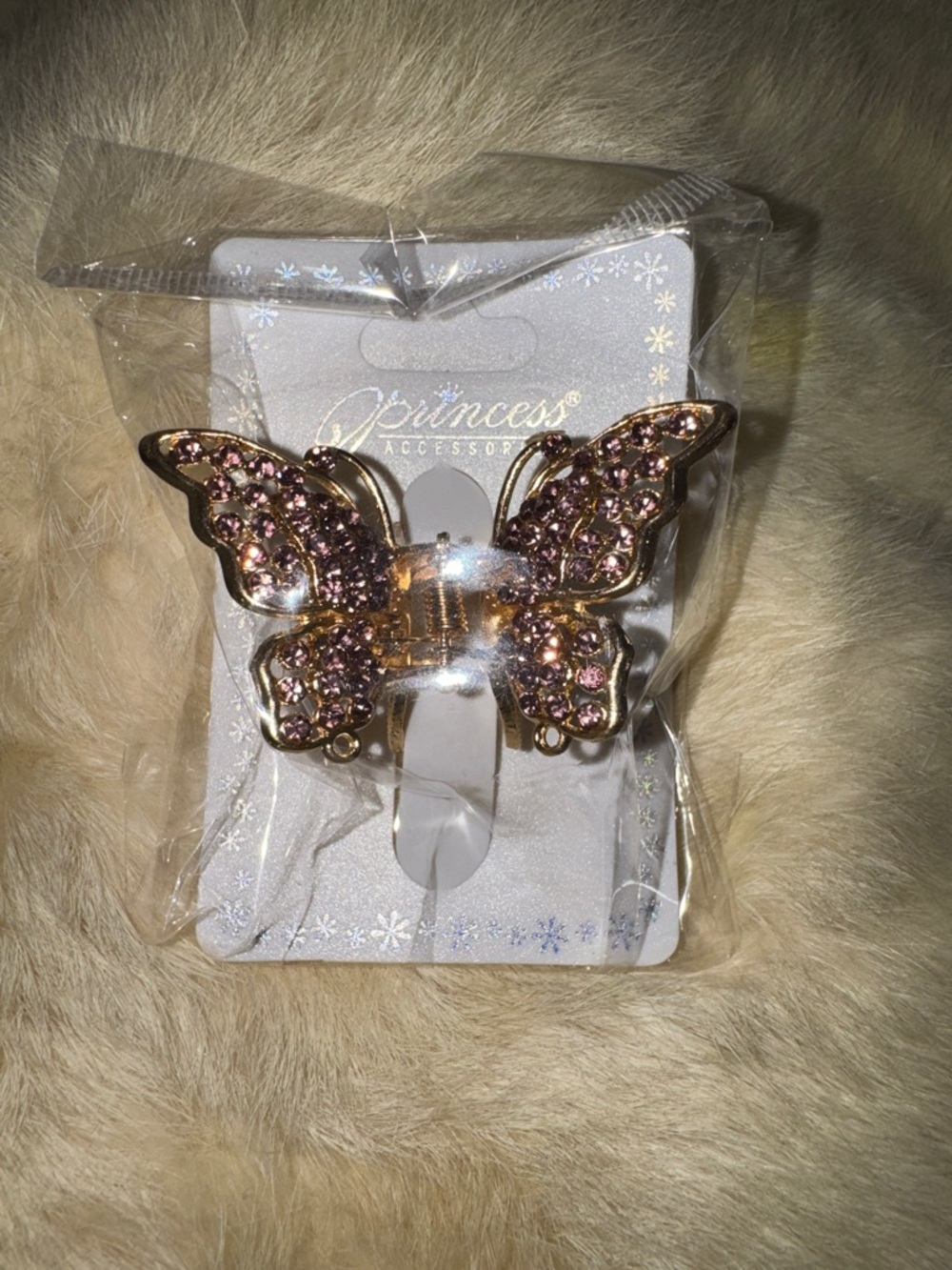 Blush Pink Butterfly Hair Claw Clip NEW